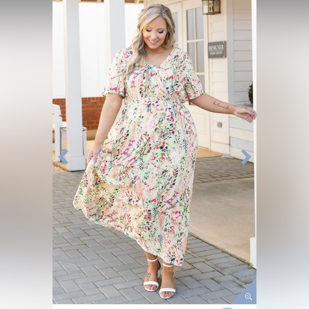 Chic Soul Sunflower Field Maxi Dress